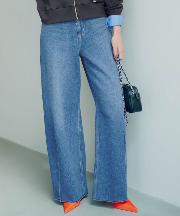 セラ CHANEL ライトブルー ワイドレッグデニム SLOW/一部店舗限定