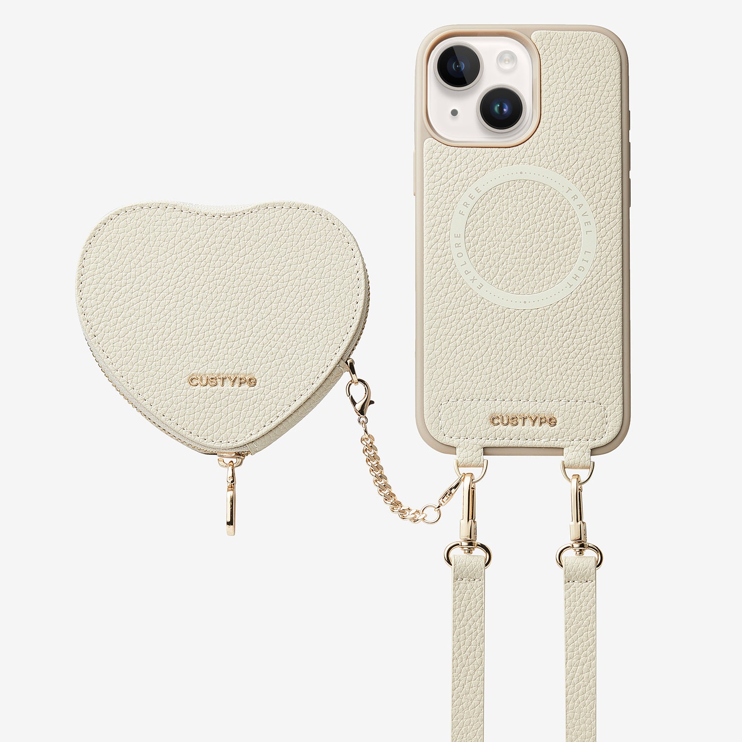 Custype iPhone 14 Magsafeケース、カードホルダーとストラップ付き