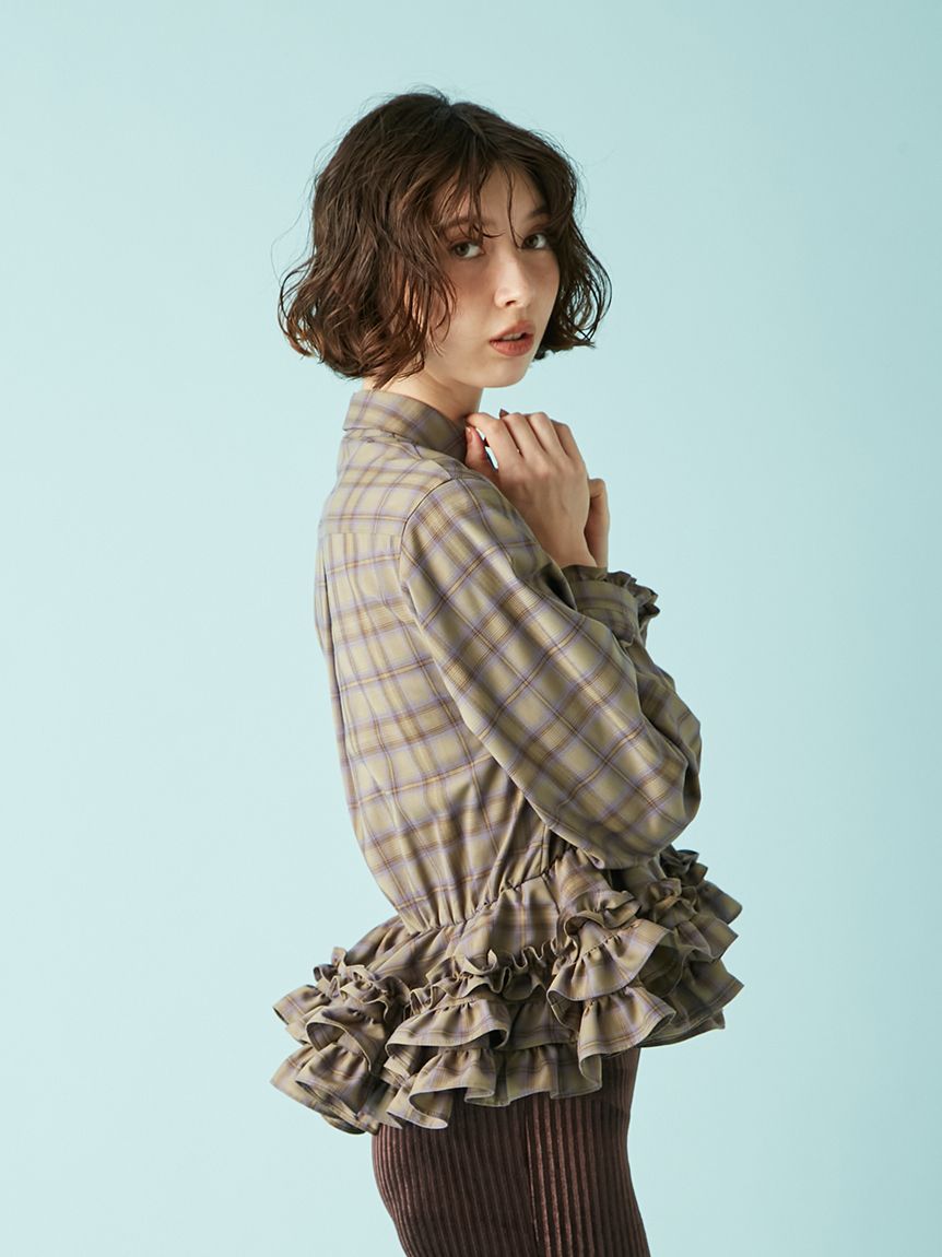 ホイップフリルヘムブラウス(シャツ・ブラウス)｜トップス｜LILY BROWN