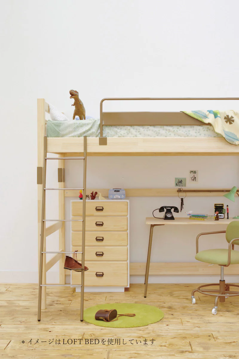 モモナチュラル nico loft bed ロフトベッドはしご付 モモナチュラル