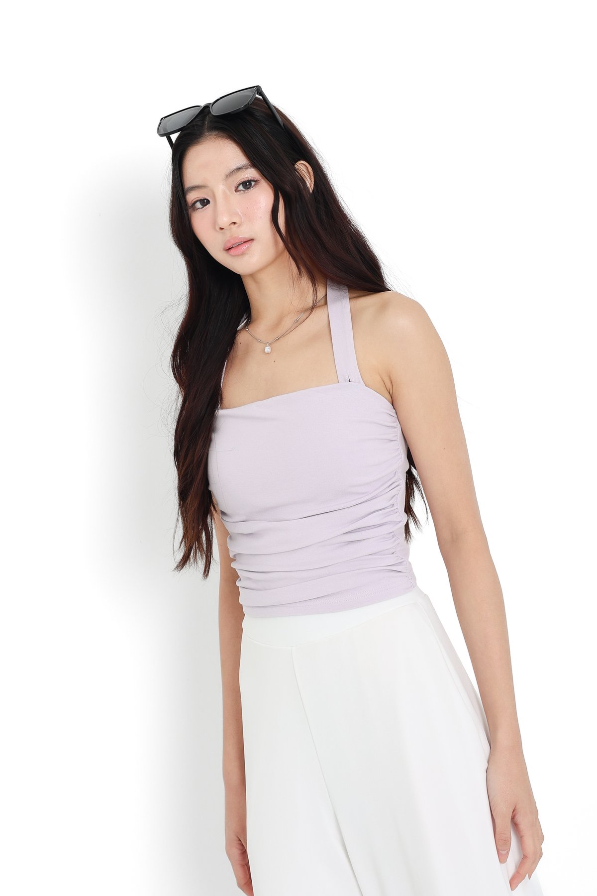 TPZ* PERFECT MULTI RIBBON TOP IN ICE LILAC | TOPAZETTE