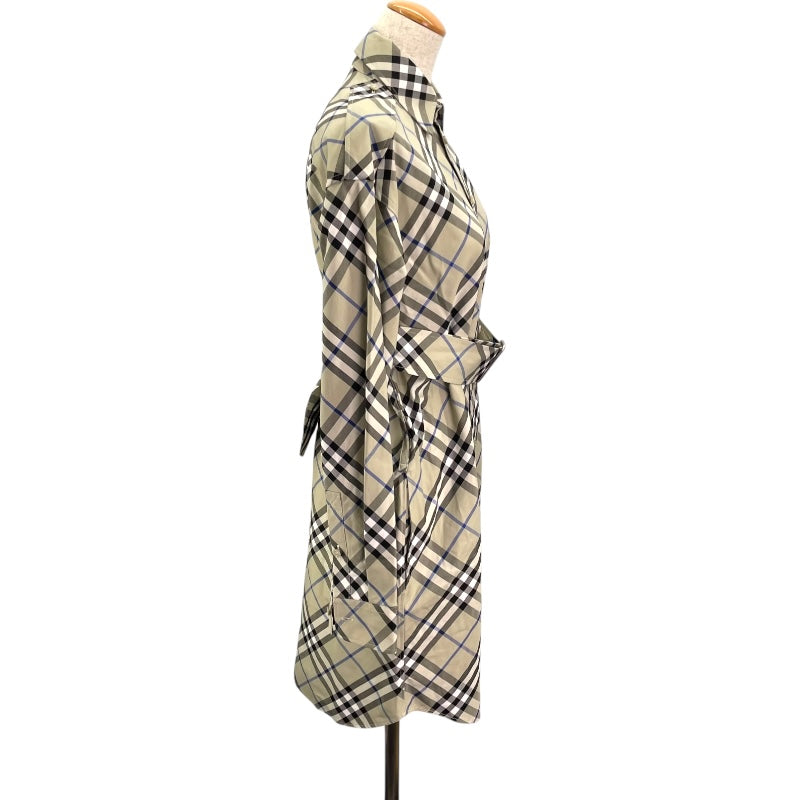 バーバリー BURBERRY チェックシャツワンピース 8090717 グレー