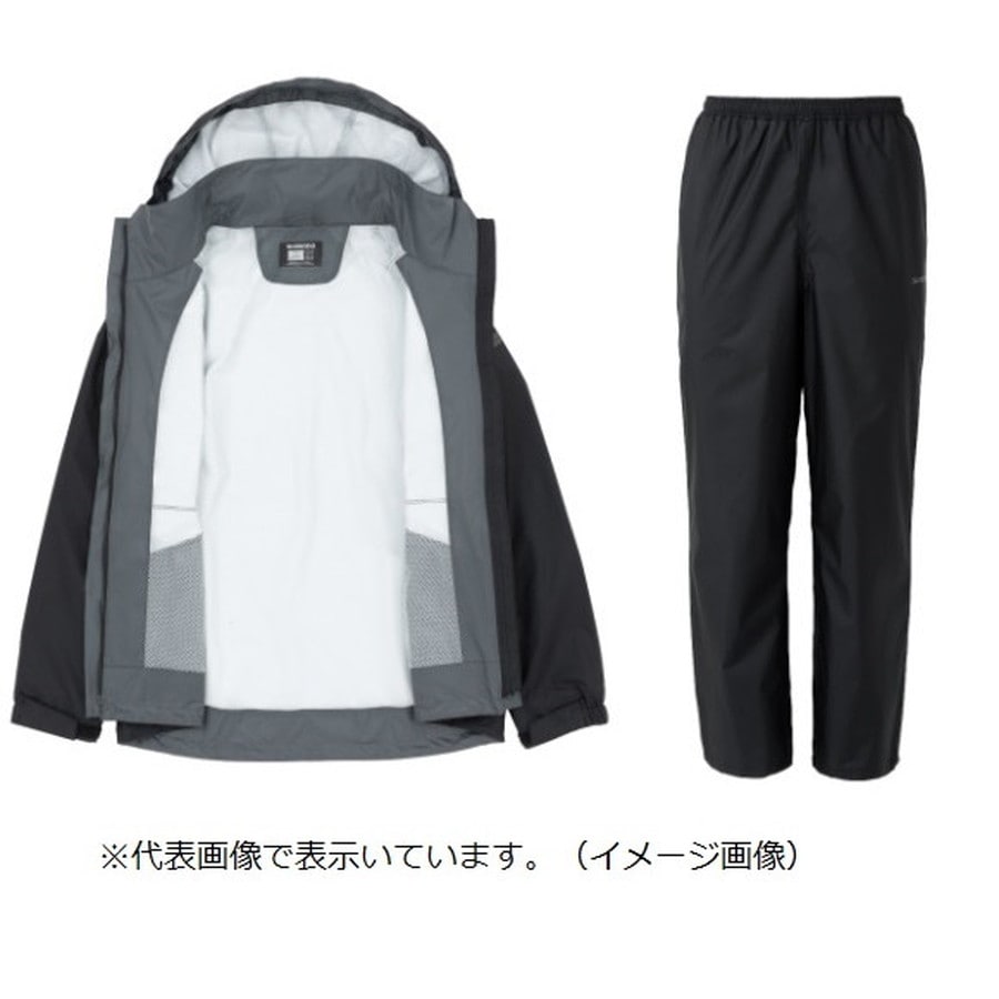 シマノ レインウェア RA-027Q DS ベーシックスーツ ピュアブラック M
