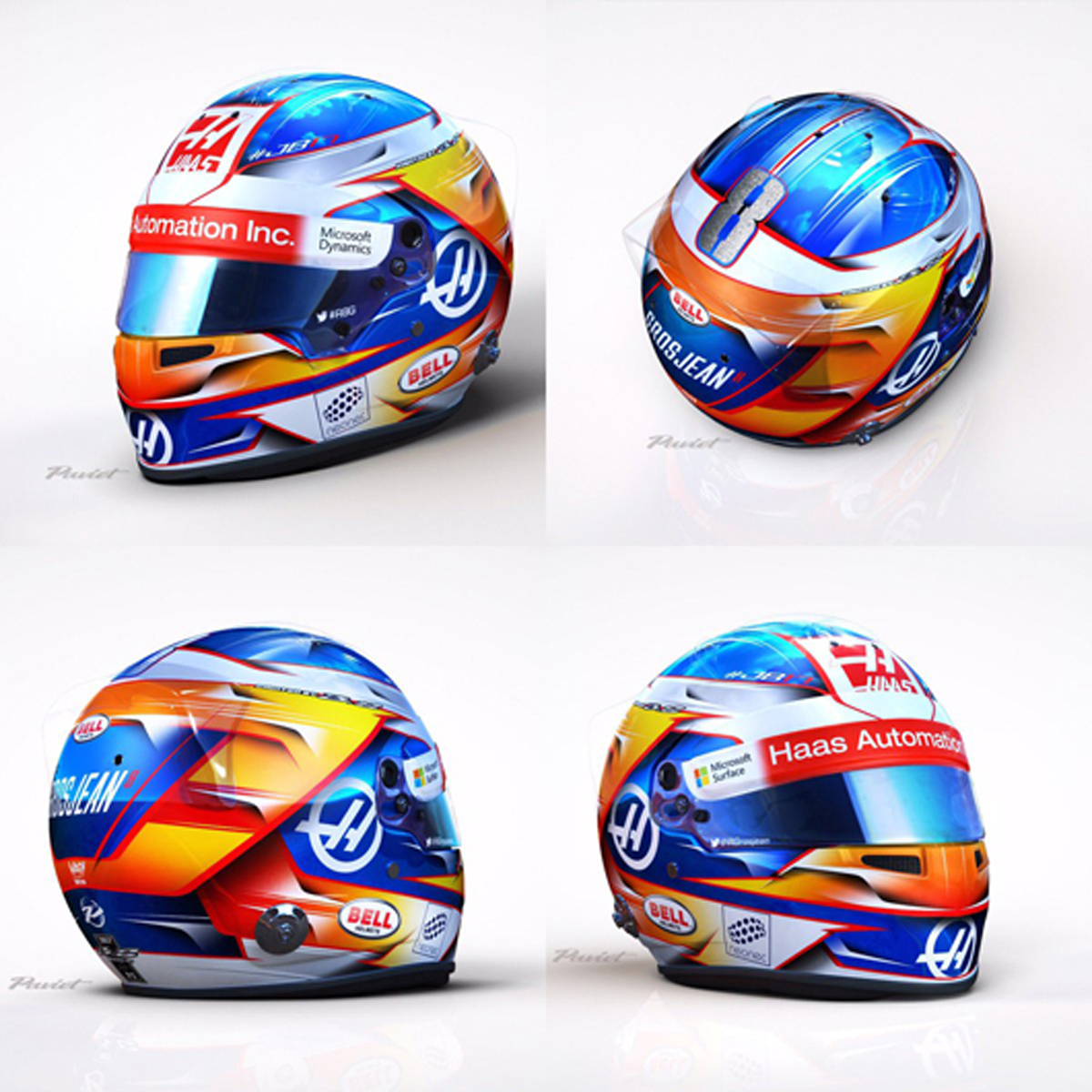 ロマン・グロージャン、2017年のヘルメットデザインを公開 【 F1-Gate
