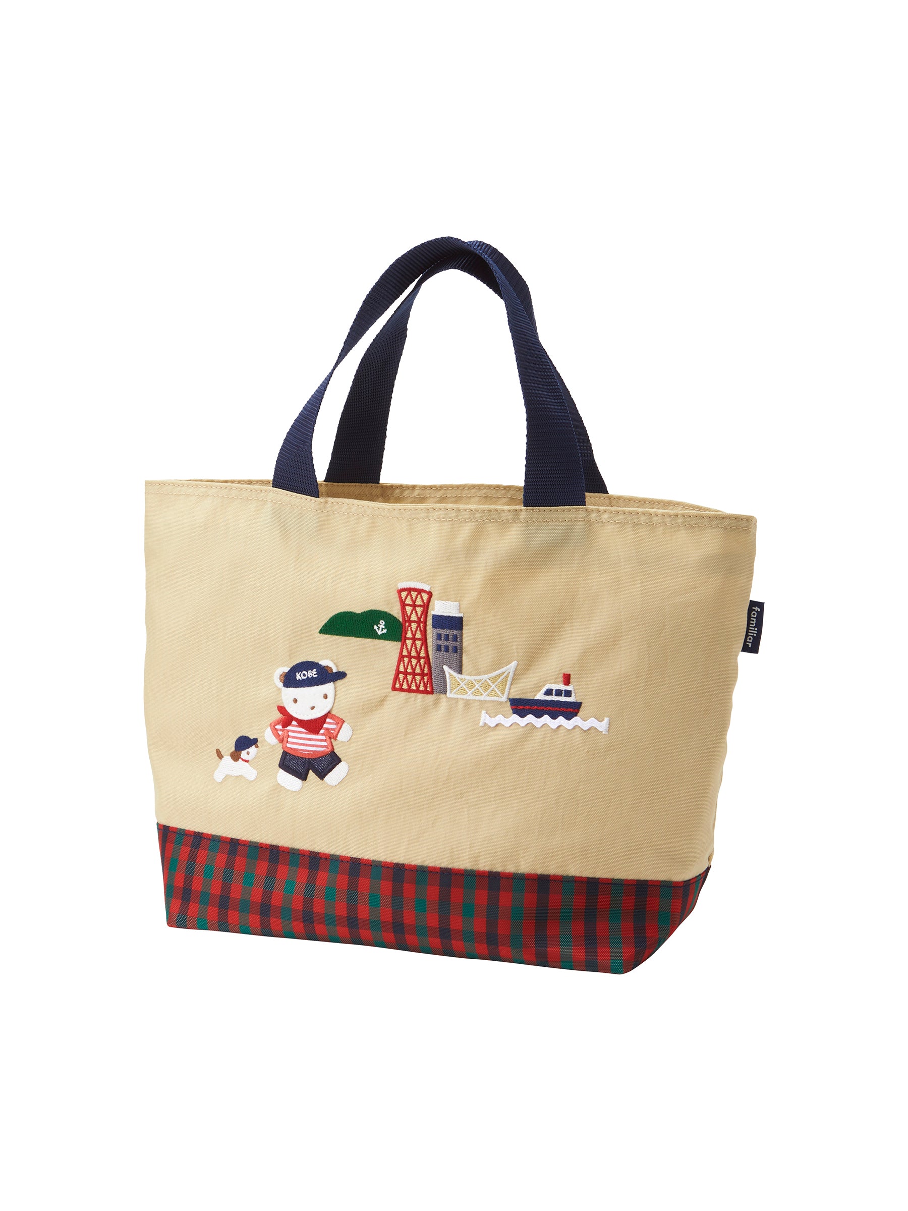 ファミリア コラボ BEAMS JAPAN キャラクター刺繍手提げバッグ BEAMS