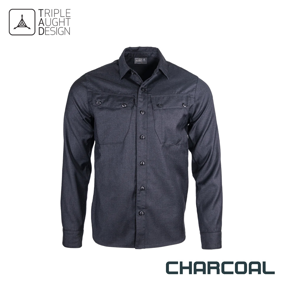 TRIPLE AUGHT DESIGN Highland Shirt Heather – Charcoal | 七洋交産