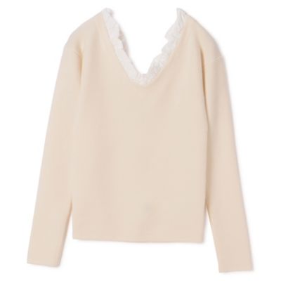 CLANE(クラネ)の2WAY FRILL V NECK KNIT TOPS通販 | 集英社HAPPY PLUS