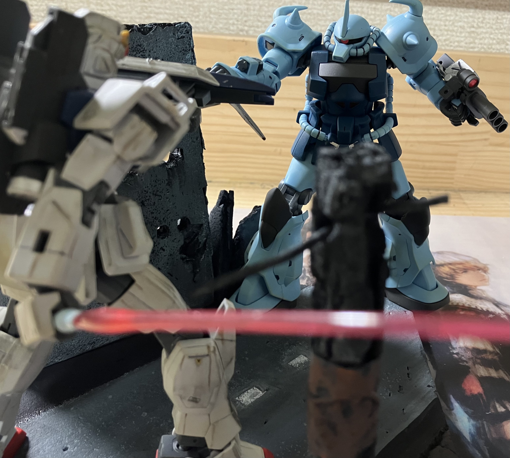 グフカスタムとジオラマ｜manacanaさんのガンプラ作品｜GUNSTA（ガンスタ）