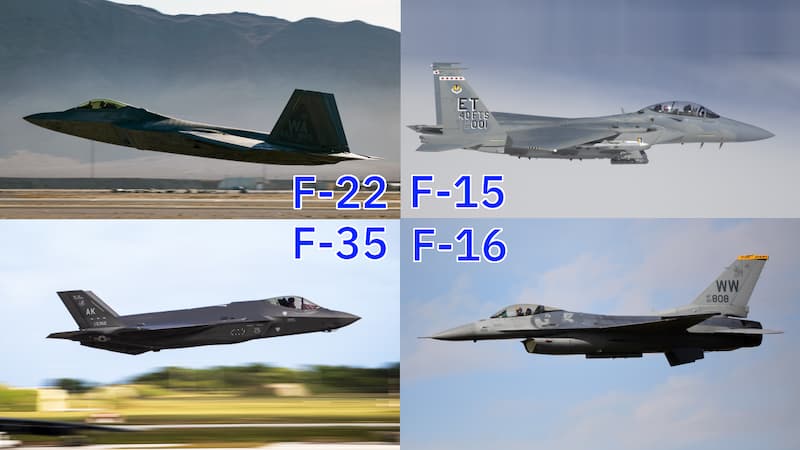 比べてみよう：F-15EXイーグルIIとF-22ラプターの飛行性能と機体形状