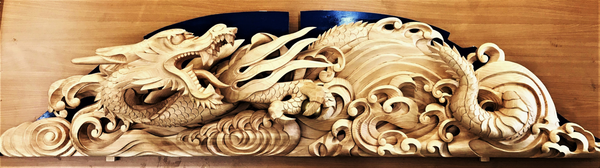 徳島県海部郡の神社のだんじりに取り付ける龍の彫刻です！ | 通信販売