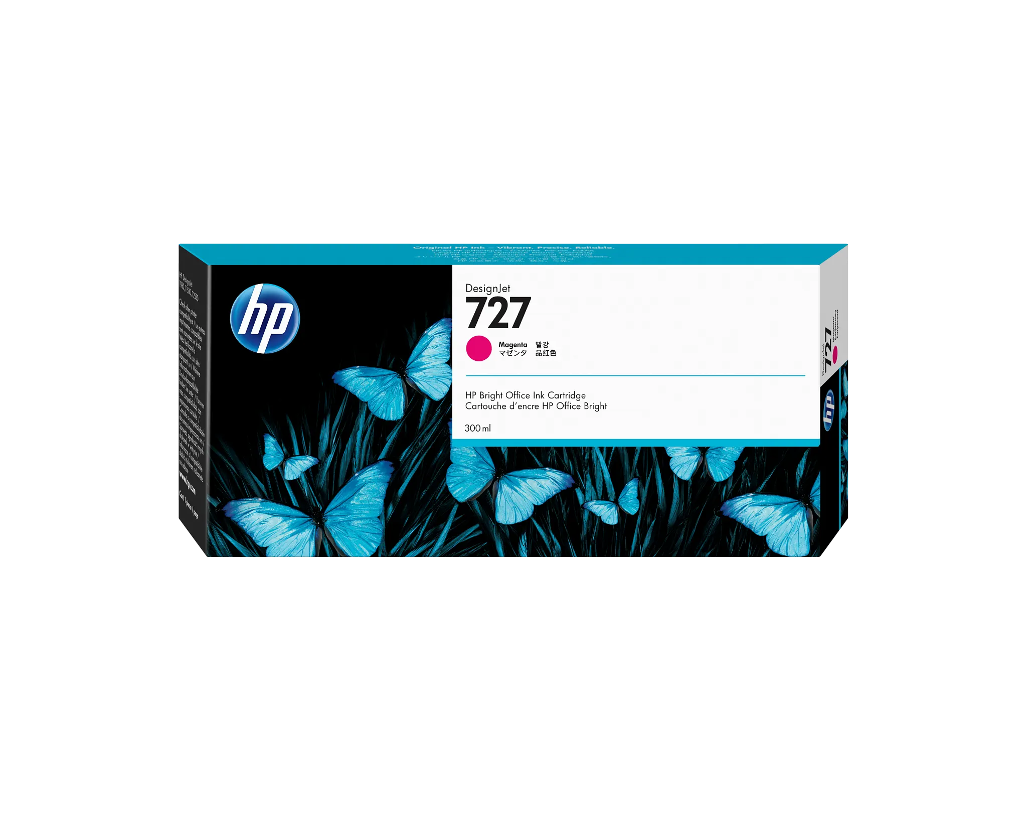 HP® 727 300-ml Magenta DesignJet Ink Cartridge (F9J77A)