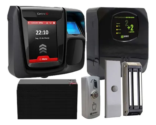 Kit de Acesso Control ID Idflex Lite Biométrico Cartão Senha