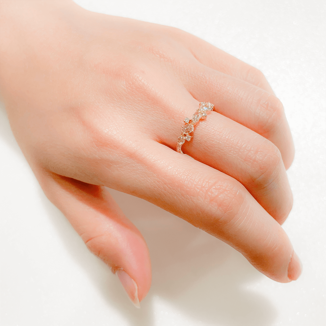 K18YGローズカットダイヤモンドリング – I&JEWELRY