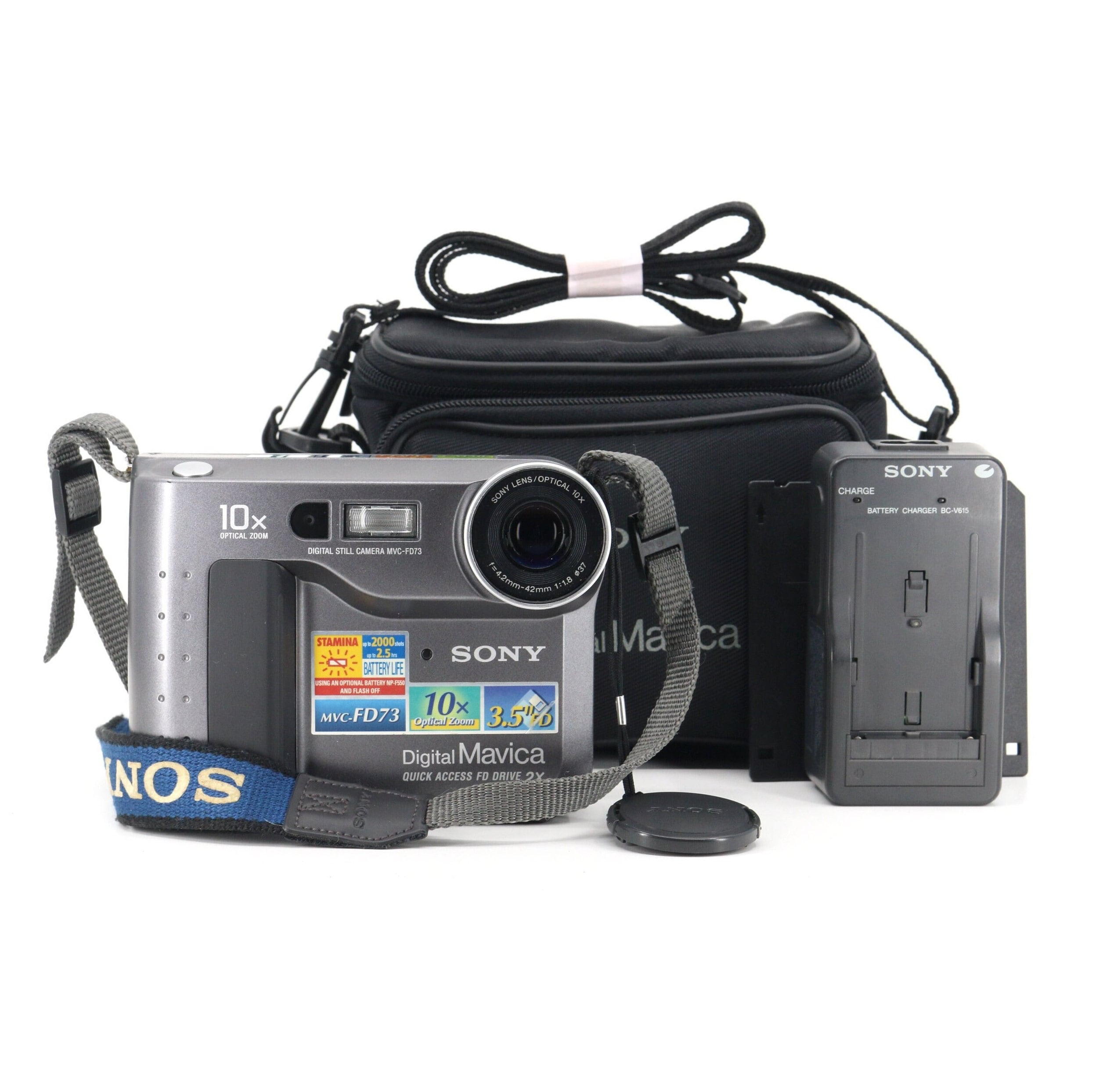 Sony Mavica MVC-FD73 Set With Strap, Case, Floppy and Charger