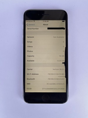 Apple iPhone 6 - 16 GB - Space Gray (Verizon) for sale online | eBay