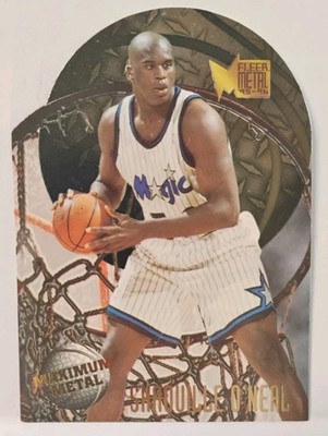 95-96 Fleer Metal Shaquille O'neal Maximum Metal Die-Cut Insert #8