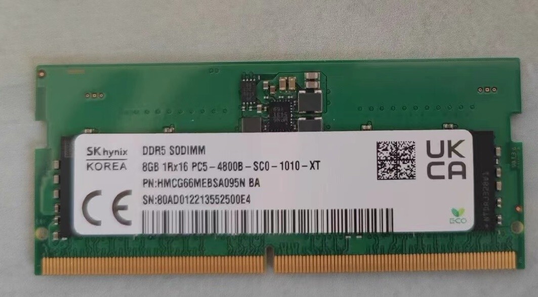 Sk Hynix 8GB DDR5 4800 Laptop SODIMM RAM 1Rx16 PC5-4800B for HP