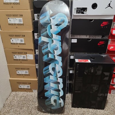 Supreme Chrome Logo Skateboard Deck Black SS20 | eBay