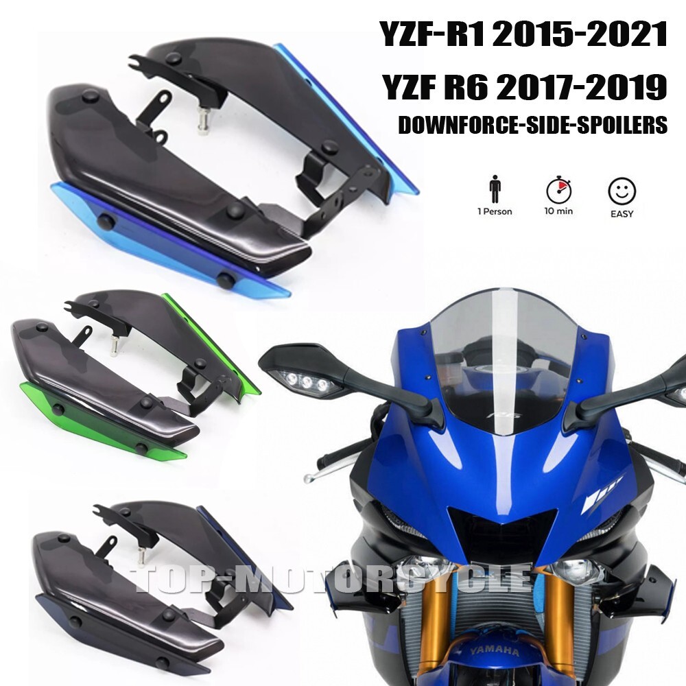For YAMAHA YZF-R1 2015-2021 YZF R6 2017-2019 Side Winglets Wind