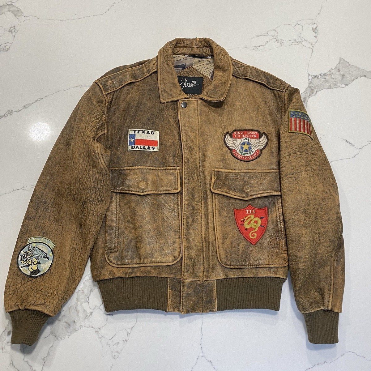 Vintage Leather Bomber Flight Jacket Sz 40 Walden Surrey WW2