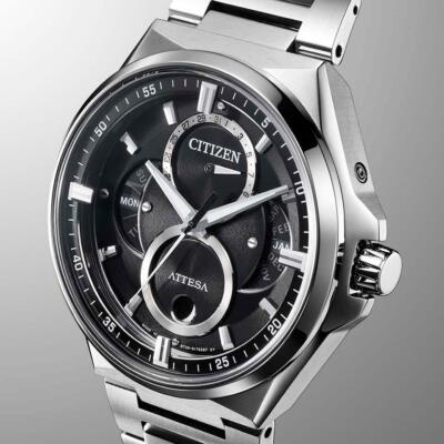 CITIZEN ATTESA BU0060-68E Eco-Drive Triple Calendar Moon Phase