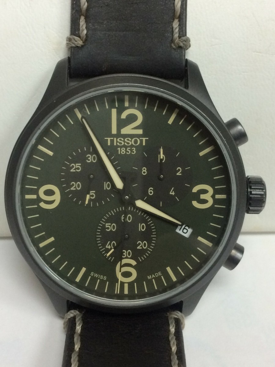 CHRONOGRAPH TISSOT T116617 A BLACK DIAL SAPPHIRE CRYSTAL | eBay