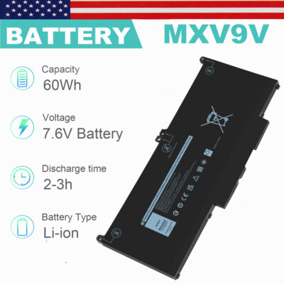 MXV9V Battery for Dell Latitude 5300 5310 7300 7400 7.6V 60Wh