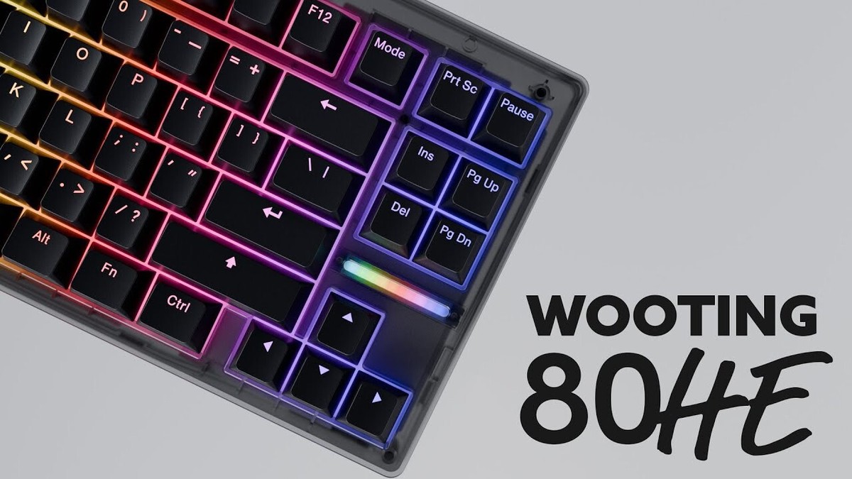 Wooting 80HE ANSI Black PCR Plastic Gaming Keyboard New FAST
