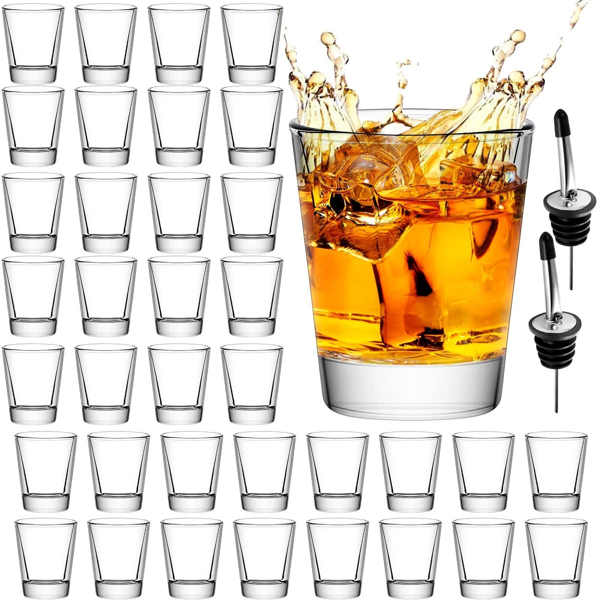 Shot Glasses Bulk 36 Pack - 2oz /60ml Clear Shot Glass with Heavy