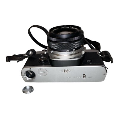Olympus OM-1 35mm SLR Film Camera - Black Olympus F.Zuiko Auto-S