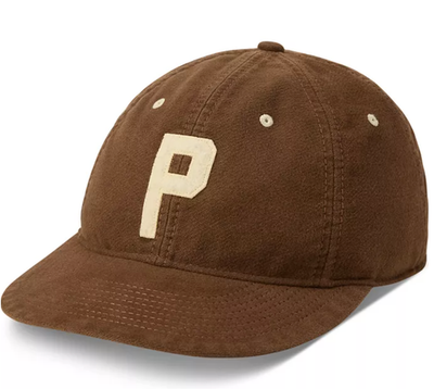 BN Polo Ralph Lauren Men's Felt-Patch Chamois Ball Cap Chocolate