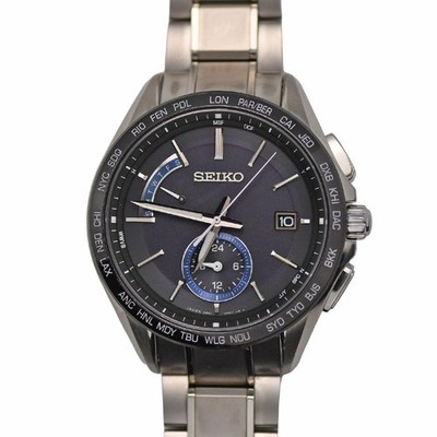 SEIKO BRIGHTZ SAGA235 8B63-0AB0 Solar Radio Black Dial Titanium