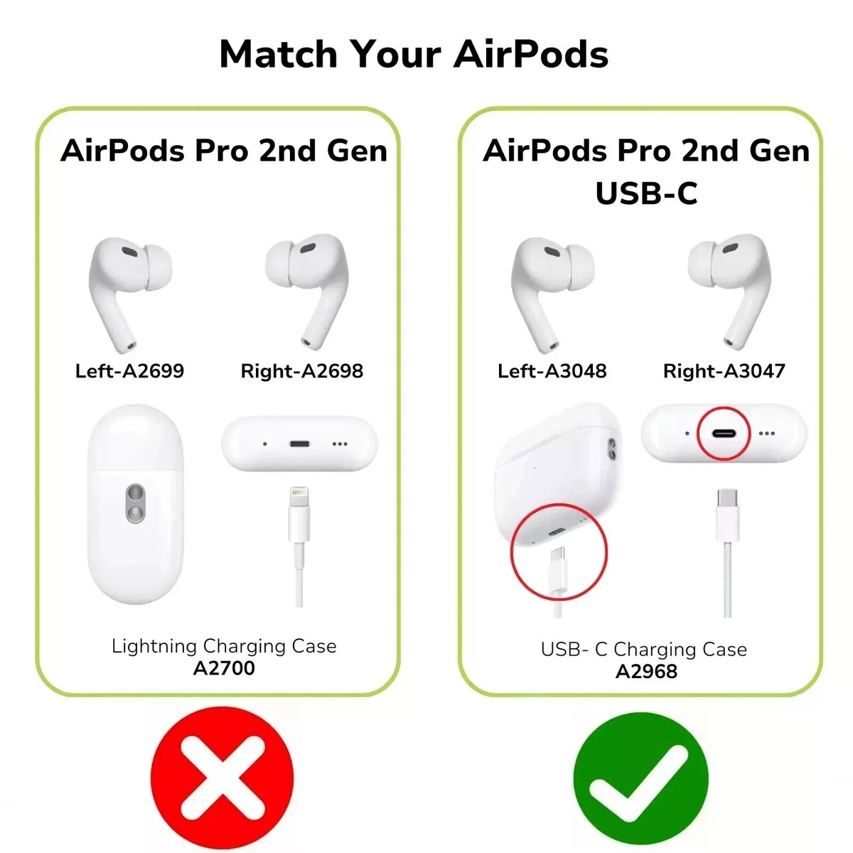 Apple AirPods Pro 2nd Gen USB-C Right, 3047 Grade B | eBay