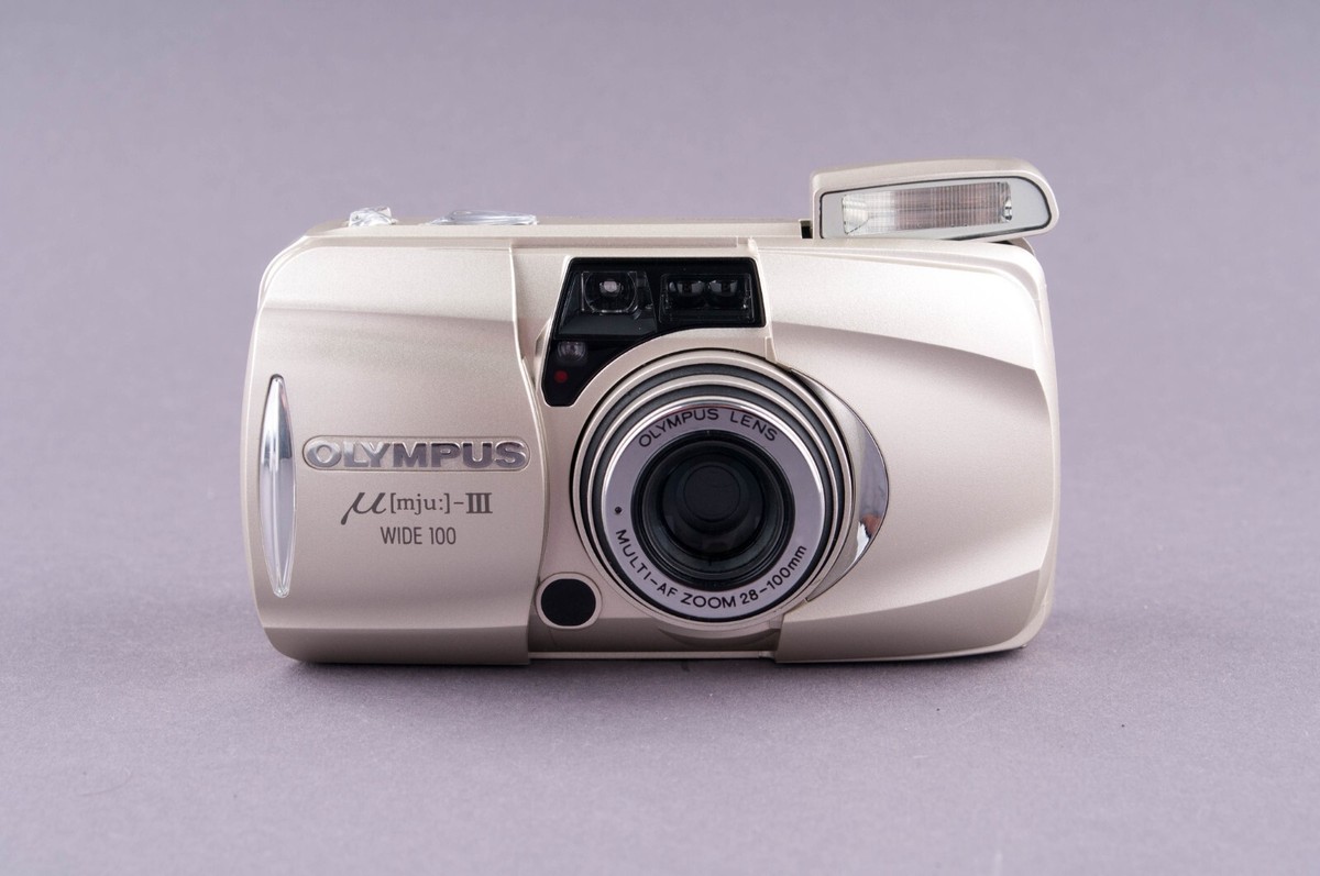 Olympus Mju III Zoom 100 Wide 35mm Point & Shoot Film Camera BOX