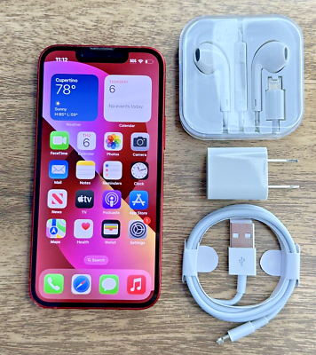 Apple iPhone 13 (PRODUCT)RED - 128GB (Factory Unlocked) - Good