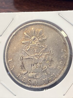 1873 MEXICO ONE PESO “BALANZA” Libertad From Mexican Mint | eBay
