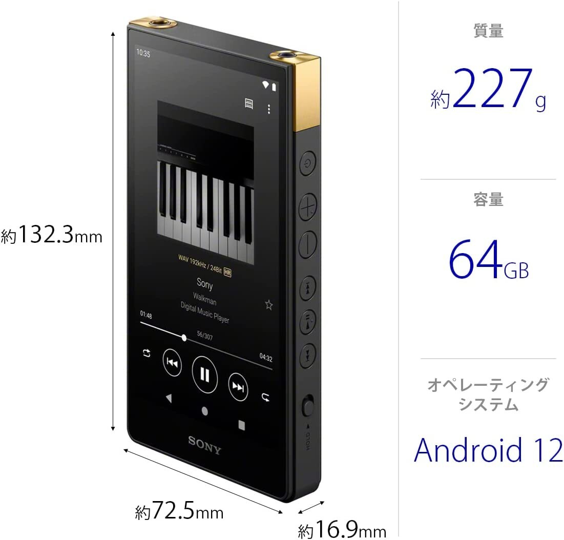 SONY WALKMAN NW-ZX707 64GB Hi-Res ZX Series Audio Player Black