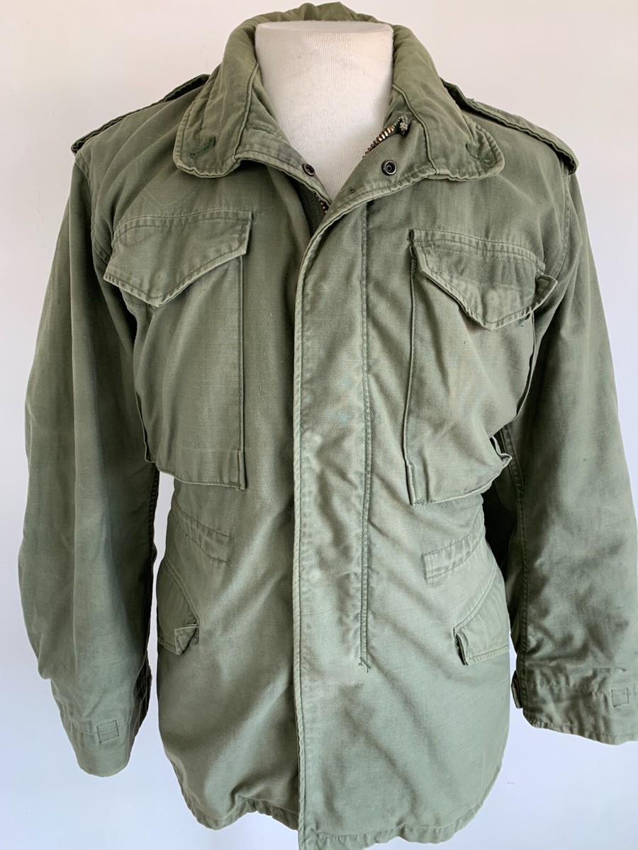 VTG Old M65 Field Coat Jacket OG107 Green Small GENERAL RAU US
