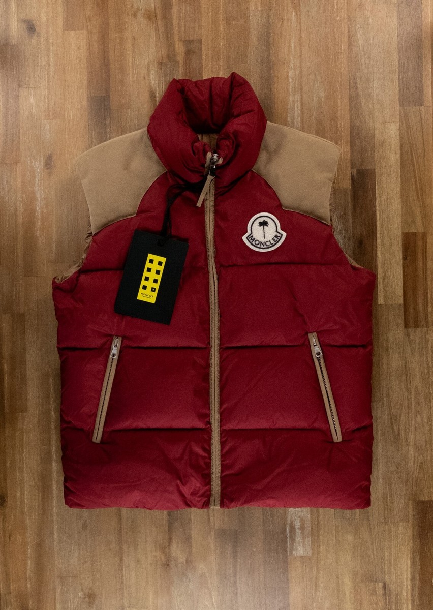 NO CUSTOMS TAX) MONCLER Genius x Palm Angels Kamakou red puffer