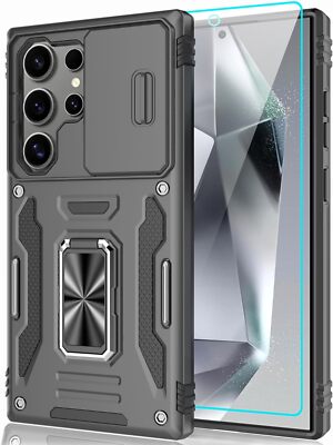for Samsung Galaxy S24 Ultra Case with Sliding Camera Cover