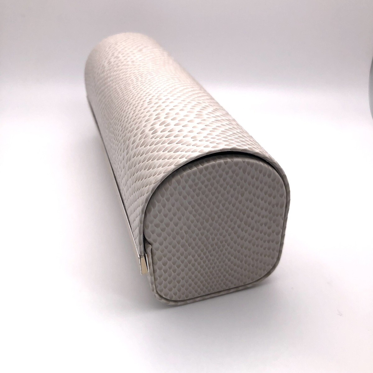 Jimmy Choo Faux White Snake Skin Case for Glasses or Sunglasses