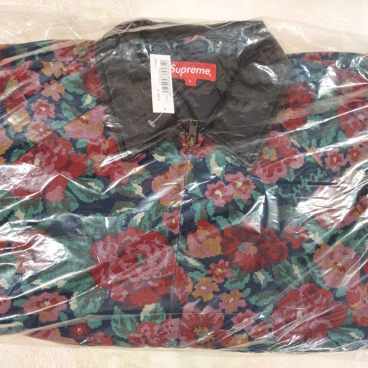 Supreme Leather Collar Work Jacket (Digi Floral) FW 20 Large Brand