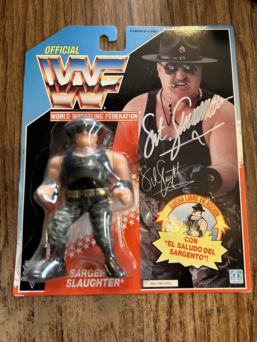 WWE WWF Sgt. Slaughter Hasbro Action Figure RARE Spanish New