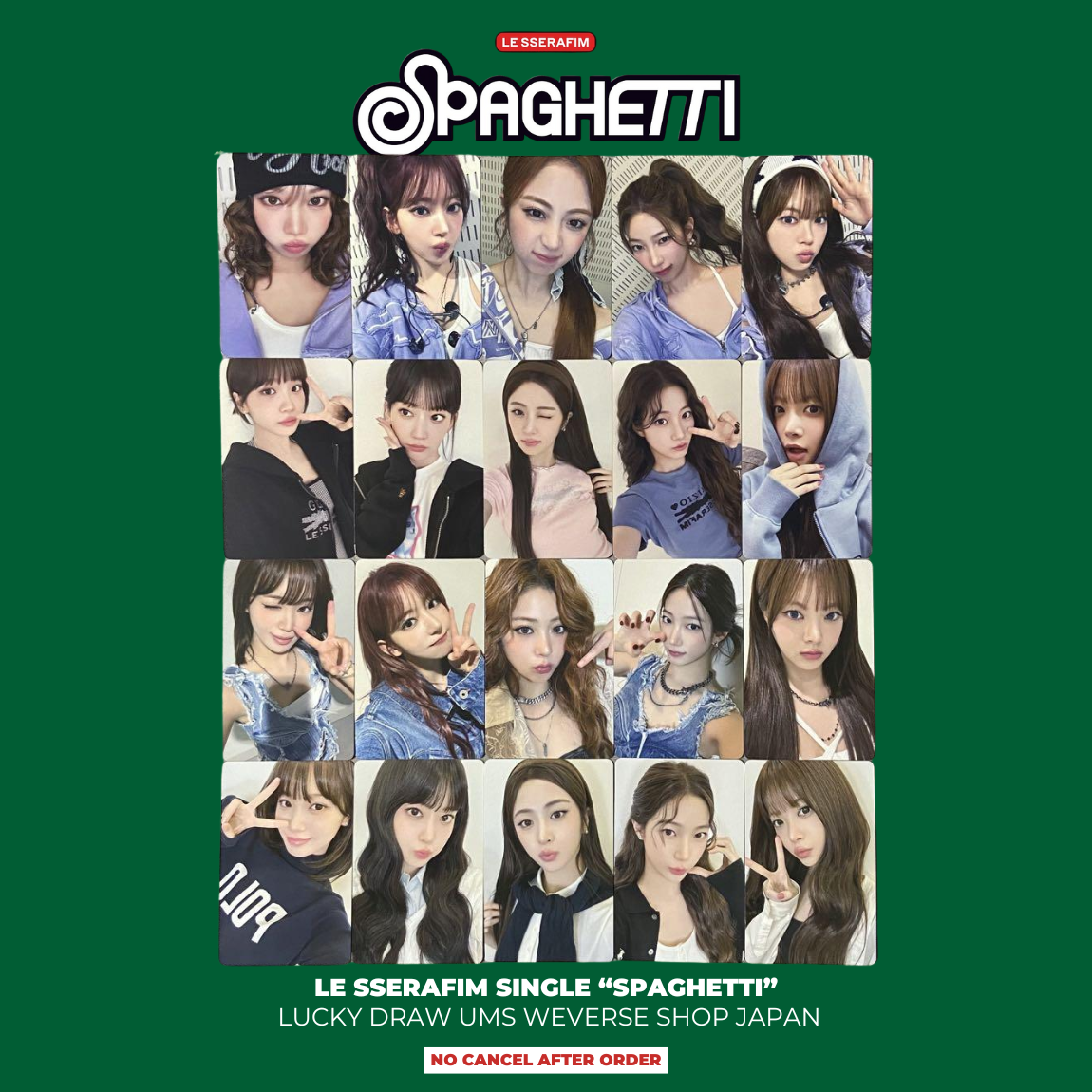 LE SSERAFIM サクラ SPAGHETTI ユニバ 直筆サイン UMS LE SSERAFIM
