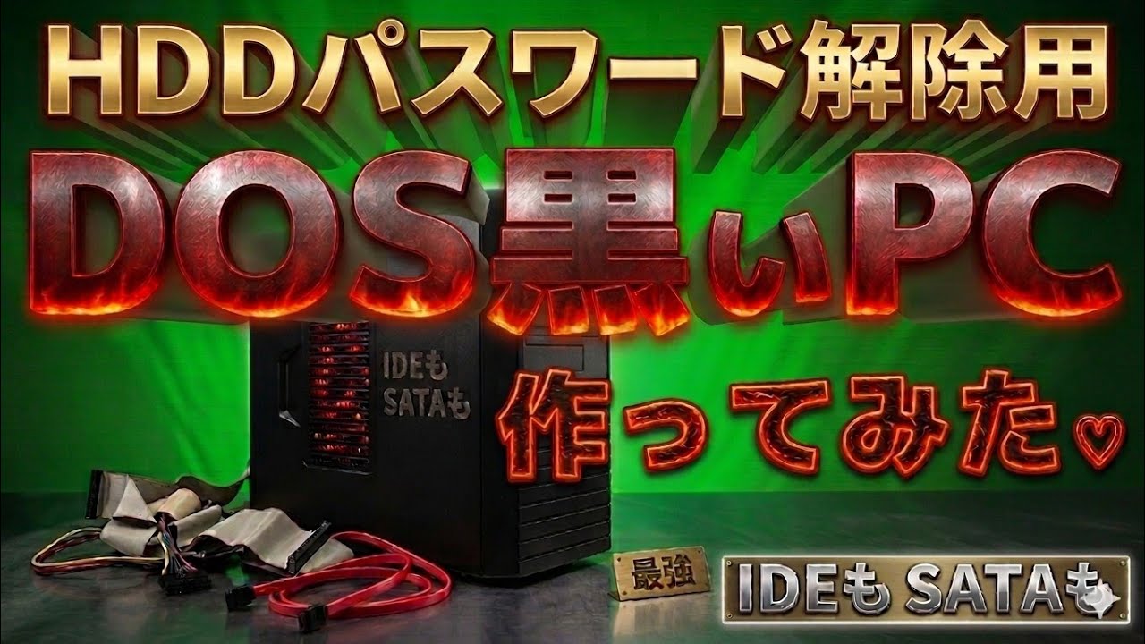 I made a completely black PC for DOS. This PC is for unlocking the