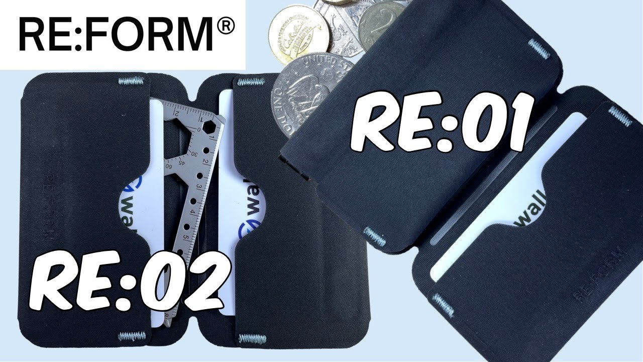 Minimalist Wallet - RE:FORM RE:01 (Coins) and RE:02 (Cards) - YouTube