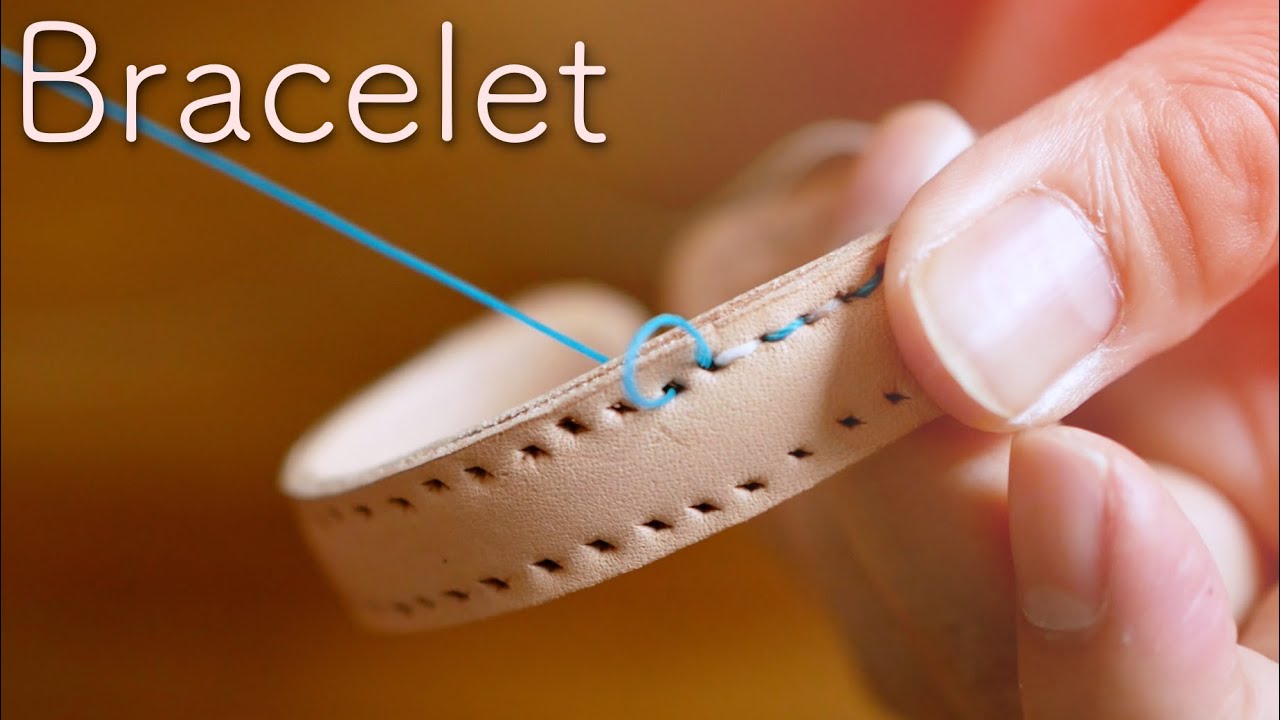 芯金入り】レザーブレスレットを作ってみよう！ How to make Leather