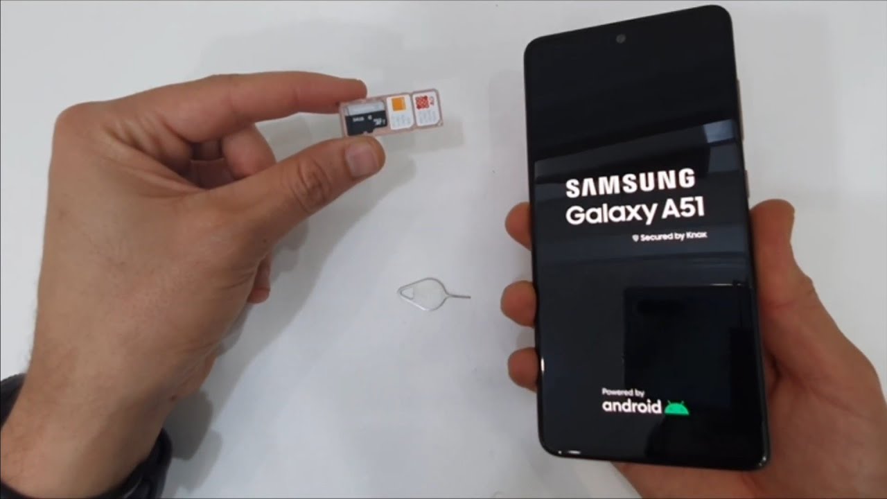 INSERT SIM & SD CARD Samsung Galaxy A51, A21, A31, A41 (Dual SIM