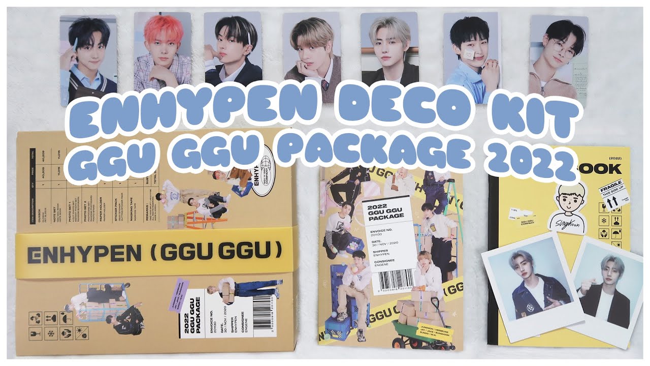 ✨ unboxing enhypen deco kit ggu ggu package 2022 - photocards