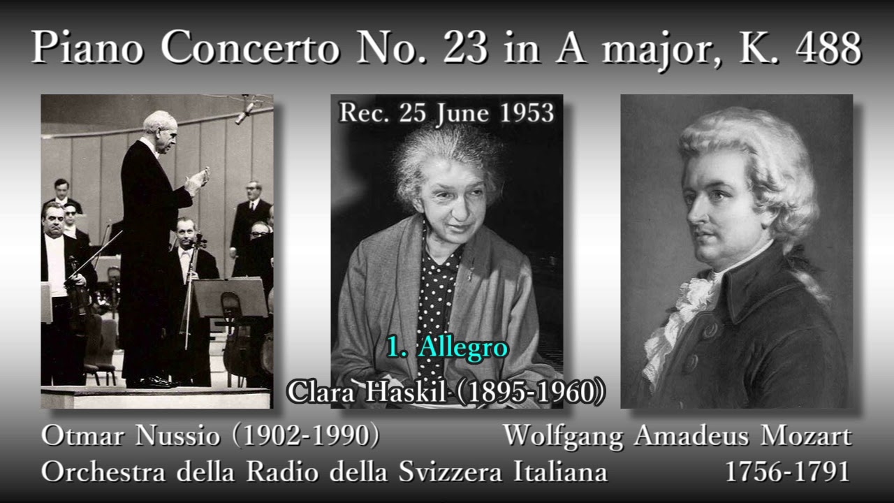 Mozart: Piano Concerto No. 23, Haskil & Nussio (1953) モーツァルト